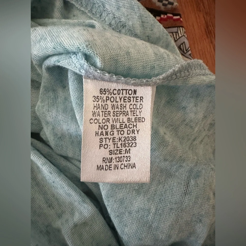 NWT Umgee USA Women's Long Sleeve Blouse Shirt Boho, Sz M - Picture 8 of 10